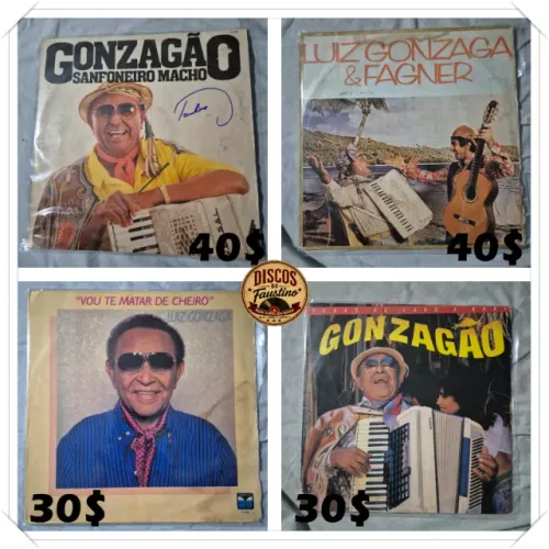 LPs de Luiz Gonzaga | Lote com 4 Discos | Discos do Faustino ?