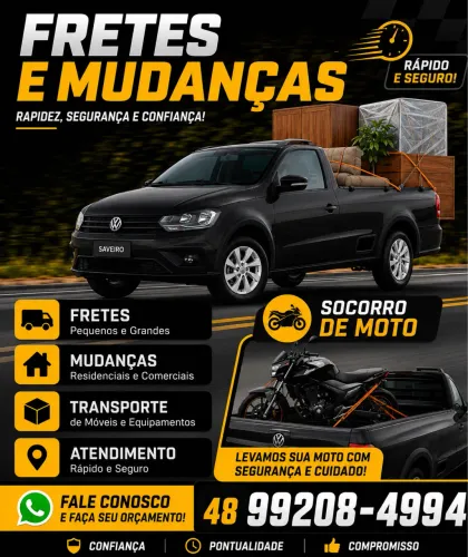 Frete socorro de moto 