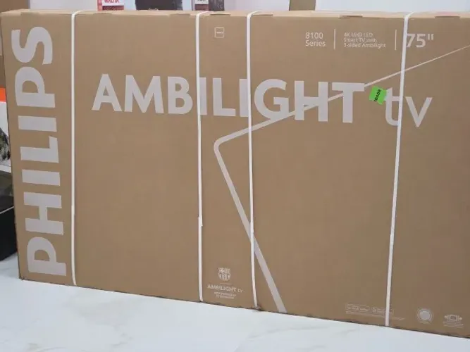Smart TV Philips Ambilight 75pol 4K - Nova - NF - Garantia