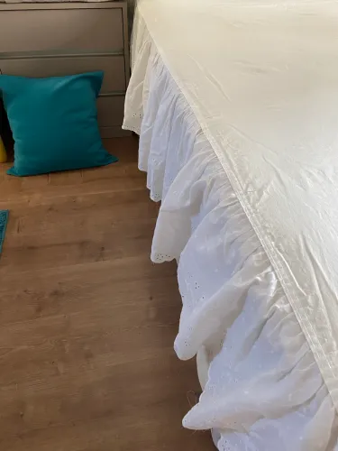 Saia da cama box de casal importada Tecido laise