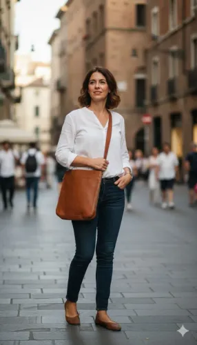 Bolsa transversal 100% couro