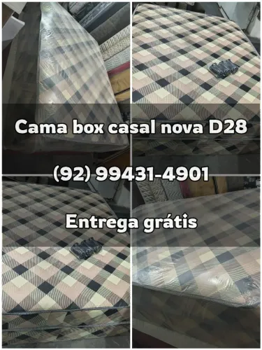 Cama Nova Casal D28 - Espuma Nova (ENTREGA GRÁTIS)