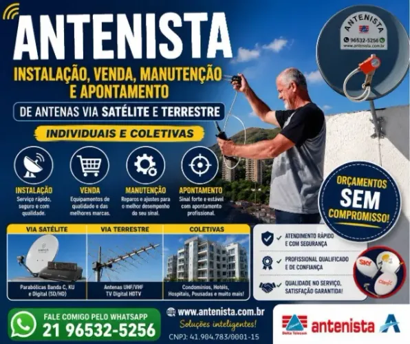 Antenista: Instalação e manutenção de antenas.