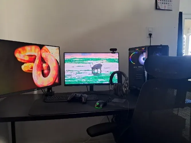 PC Gamer Completo | 2 Monitores | Cadeira Ergonômica | 32GB RAM 3600Mhz | RTX 2060S | R5 5