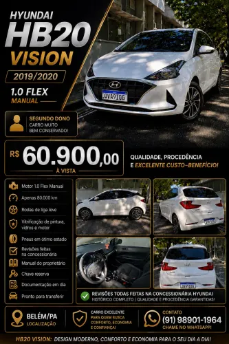 Hyundai HB20 Vision 1.0 Flex 12V MEC 2020