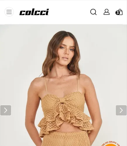 Cropped ou top em renda Colcci (novo)