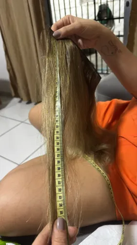 Cabelo Humano Mega Hair Loiro 97g 35cm