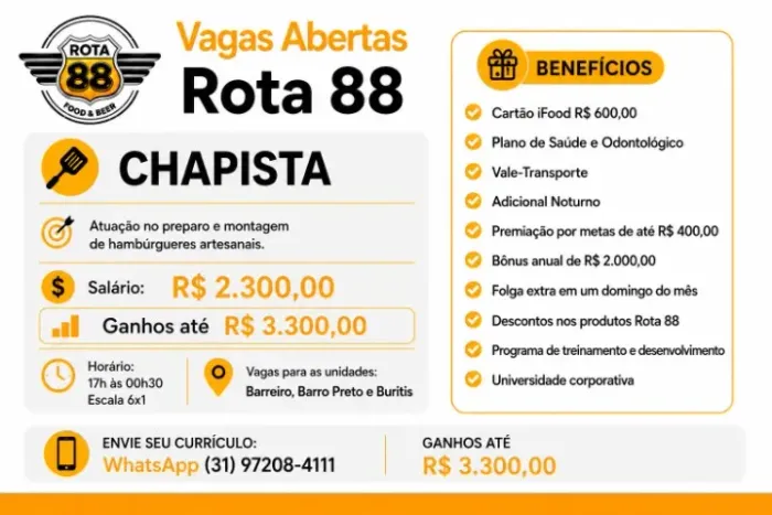 CHAPISTA - GANHOS ATÉ R$ 3.300,00