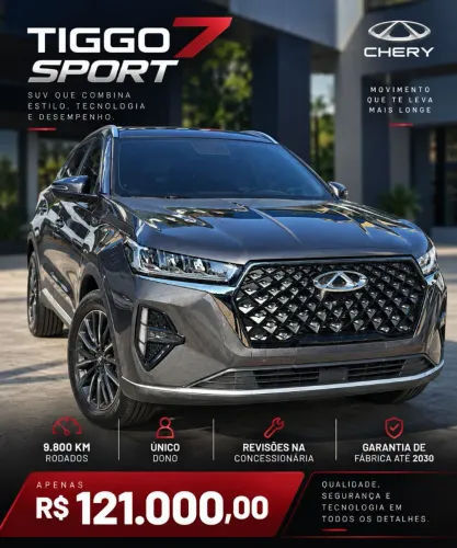 Chery Tiggo 7 Sport 1.5 Turbo Flex 16V Aut. 2025