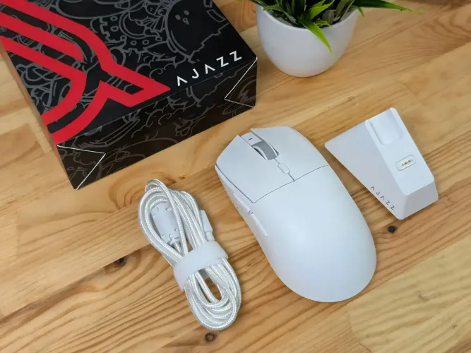 Mouse Gamer Sem fio AJAZZ AJ139 V2 MC l Sensor PAW3311| 24K DPI | Tri-Mode | Ultraleve 66g