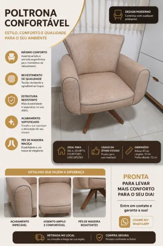 Poltrona em Tecido