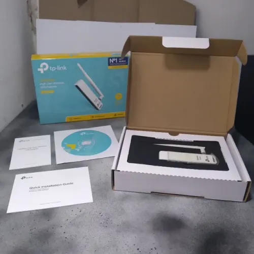 Adaptador Wi-Fi USB TP-Link High-Gain 150Mbps Completo na Caixa