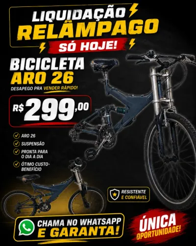 Bicicleta Aro 26 Usada ? R$ 299,00 ? Oferta Rápida