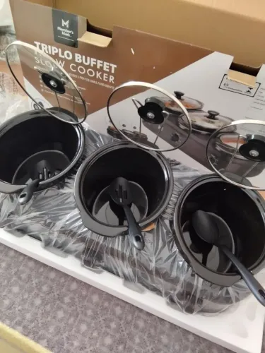 Rechaud elétrico buffet elétrico 3 cubas 