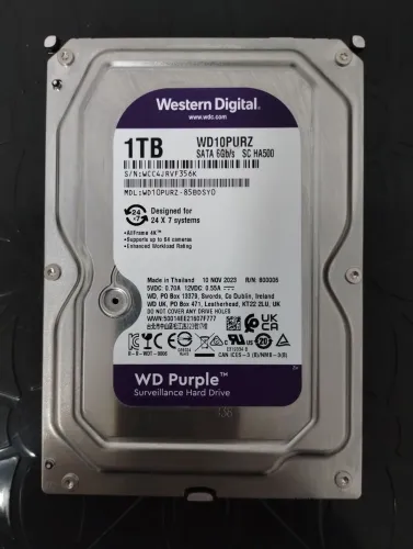 HD WD Purple 1 Terabyte Novo