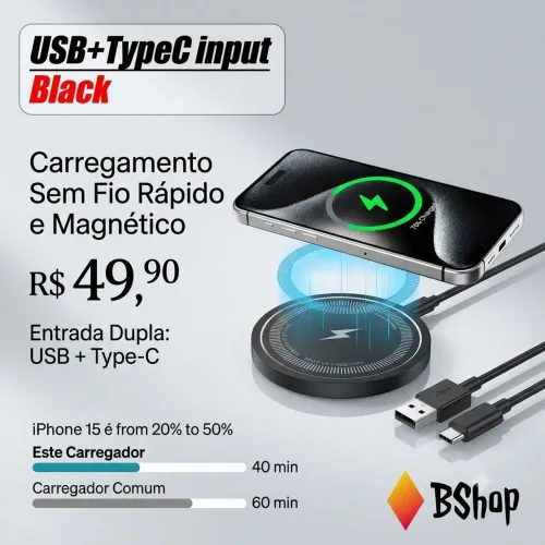 Carregador indução 15w