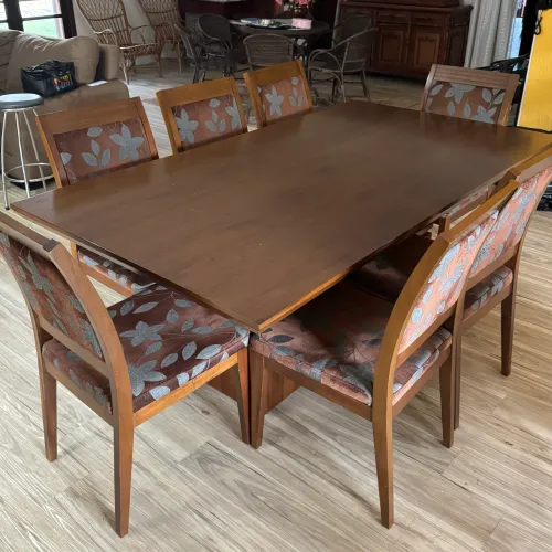 Mesa Retangular MDF 7 cadeiras 