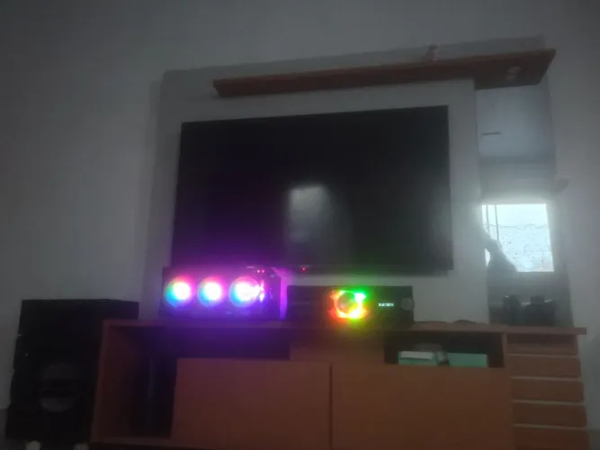 Xbox, aparelho de som, tv 58 pol. Bicicleta 29', celular moto G
