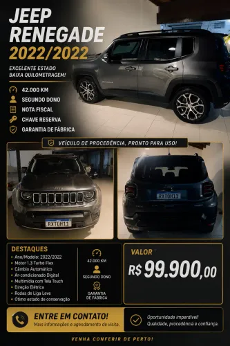 Jeep Renegade Long. T270 1.3 TB 4X2 Flex Aut. 2022