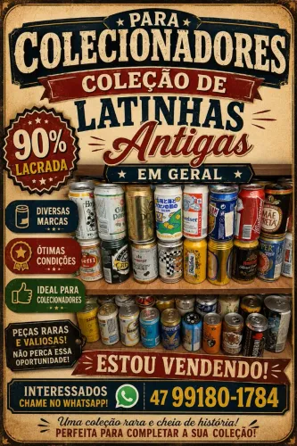 Coleção de latinhas antigas
