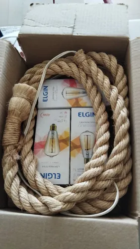 Arandelas cordas rústico 