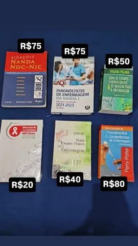 Vendo livros de enfermagem/área da saúde