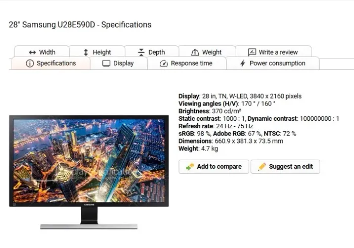 SAMSUNG 4K, 28 polegadas