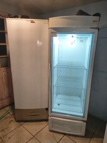 Expositor de bebidas visa cooler e freezer em pleno funcionamento entrega grátis 