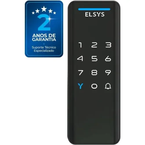 Fechadura Digital de Sobrepor, Abertura por senha ou tag, Pop, Preta, DS1100V, Elsys