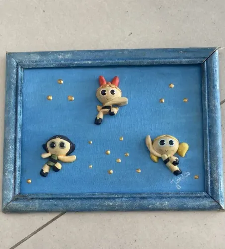 QUADRO PINTADO A MÃO - AS MENINAS SUPER PODEROSAS