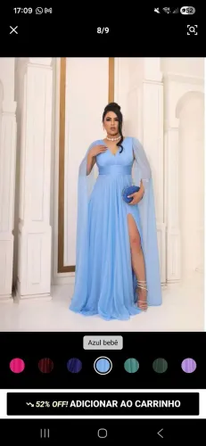 Vestido de Festa - Azul serenity