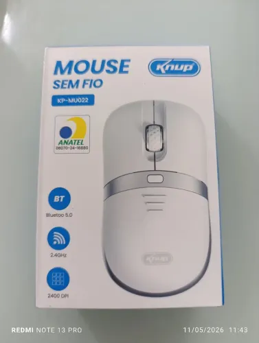 Mouse sem fio. Bluetooth 5.0 novo