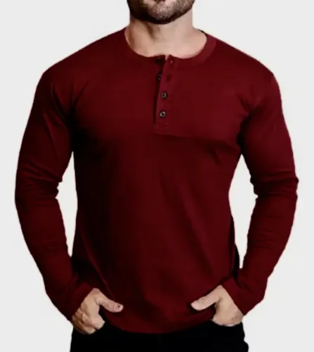 Camisa Longa Henley Marsala P M G 