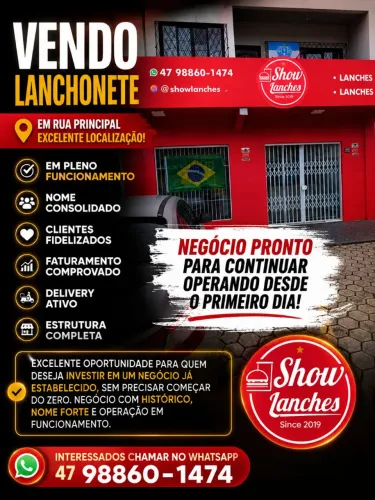 Vendo lanchonete em pleno funcionamento 