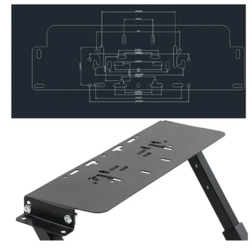 Simulador Cockpit Gamer Suporte Volante Egc100 Evolut Em Aço Preto