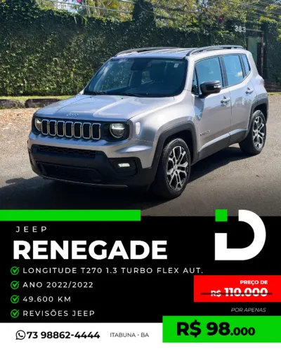 Jeep Renegade Long. T270 1.3 TB 4X2 Flex Aut. 2022