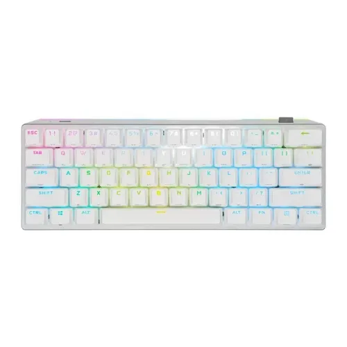 Teclado Mecânico Corsair K70 PRO MINI 60% Sem Fio RGB, Switch Cherry MX Prata