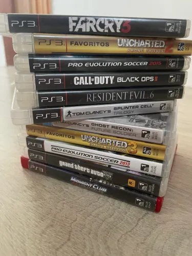 Lote 11 Jogos PS3 - GTA V, BO2, Uncharted, Far Cry e mais