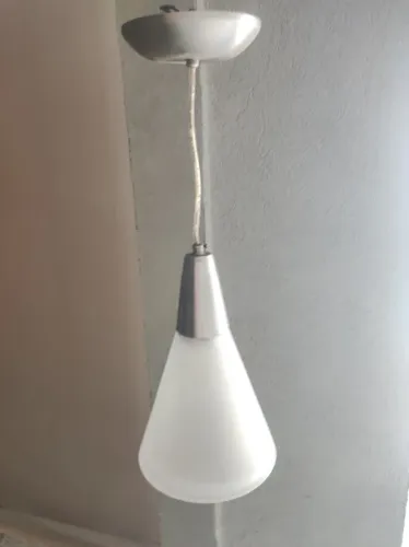 Pendente de vidro vintage - Lustre para mesa de jantar - tipo cone