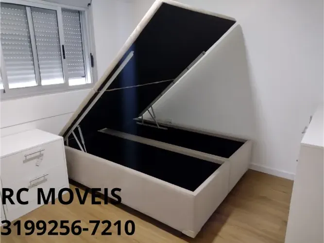Cama Box Baú Casal 1.38x1.88 Bipartido Blindado Direto da Fábrica