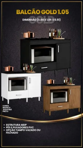 Balcão para Cooktop 5 bocas