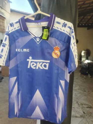 Camisa Real Madrid Retrô 1996/1997 cor Azul - Kelme
