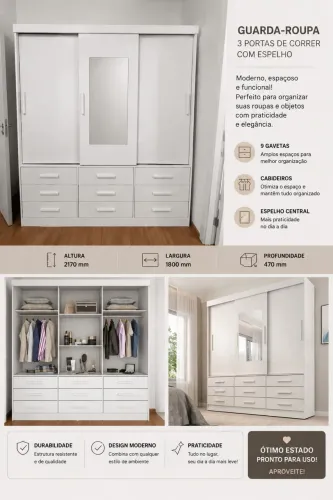 Guarda-roupa branco