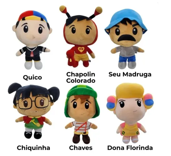 Pelúcia Turma do Chaves (Coleção Completa da BR Machine)