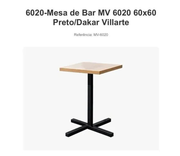 Mesa de Bar villarte 60×60cm