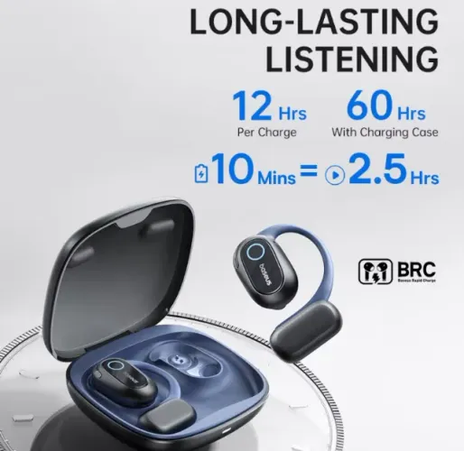 Fone Baseus Eli 15i Fit - 12h Bateria | LDAC | Bluetooth 5.4 | Original e Lacrado