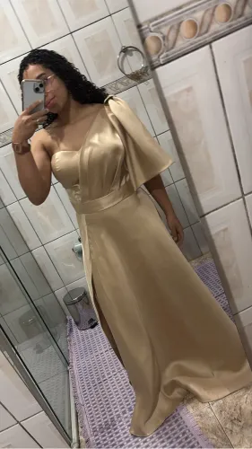 Vestido para festa dourado