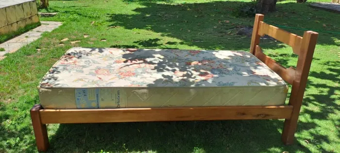 cama de madeira americana com colchão,solteiro