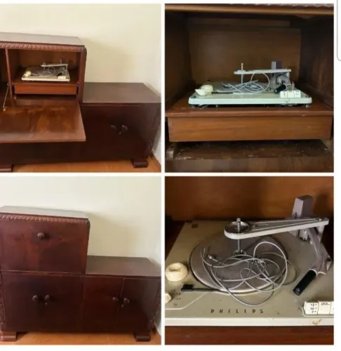 Radiola com móvel estilo retro anos 50