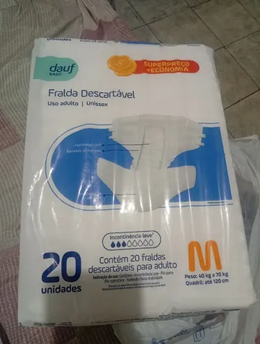 Fralda descartável uso adulto Unissex